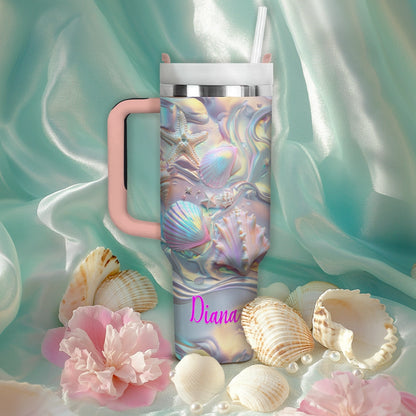 Shineful Tumbler Personalized Pearl Shell