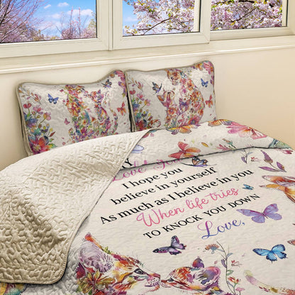 Shineful All Season Quilt 3-Piece Set Daughter's Strength