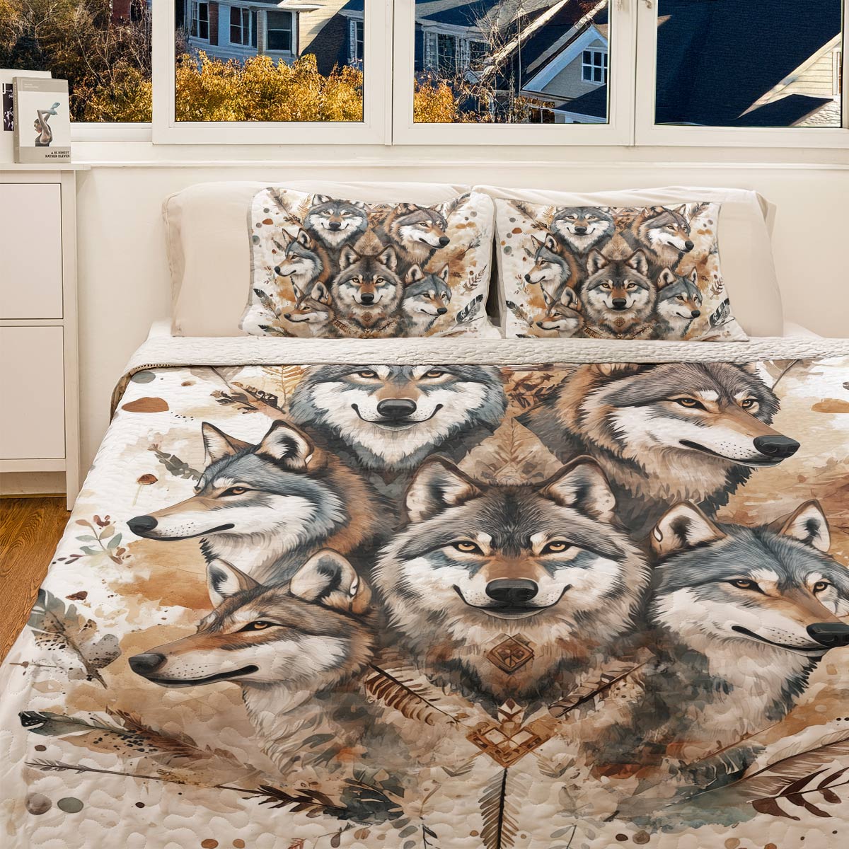 Shineful All Season Quilt 3-Piece Set - The Call Of The Wolf Pack