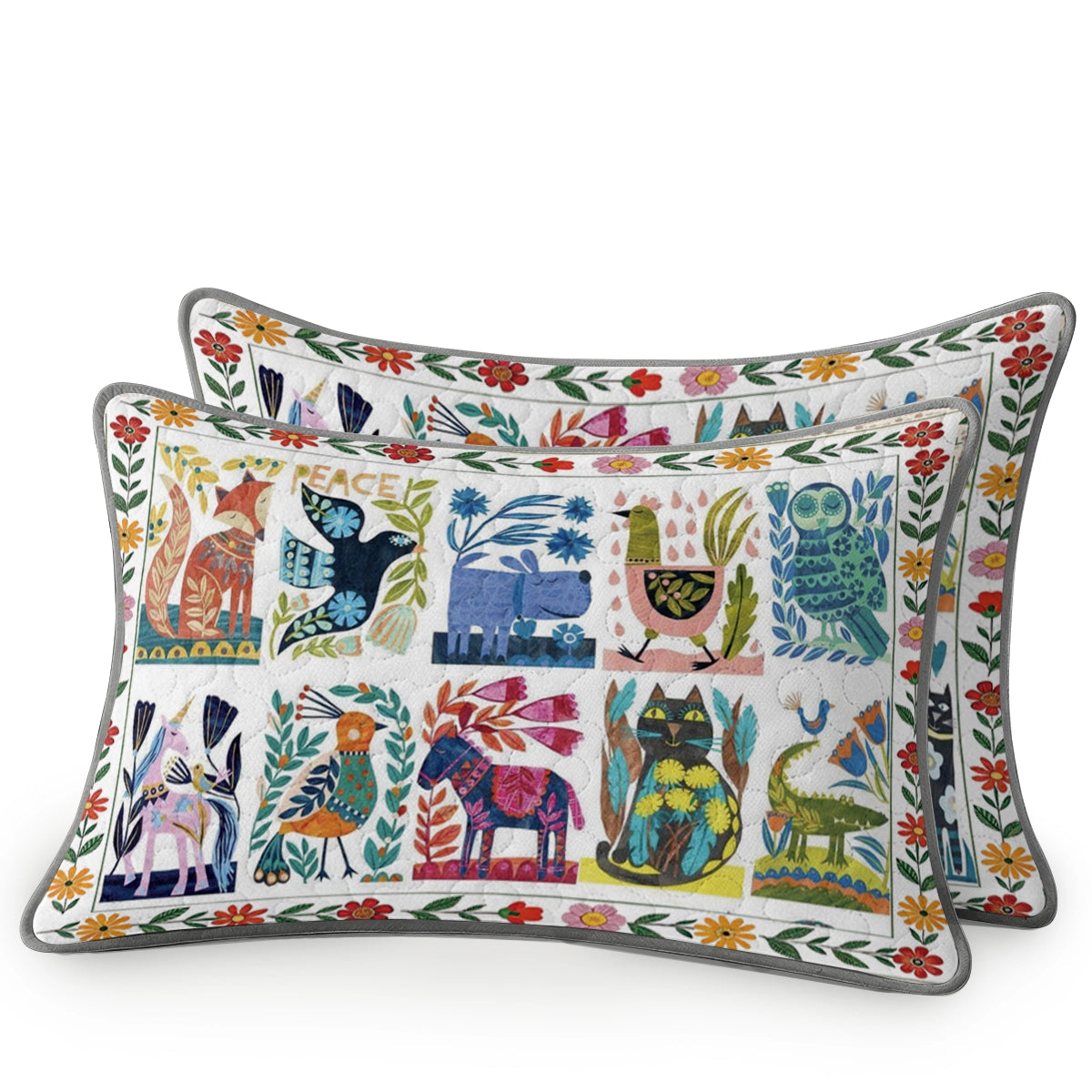 Shineful All Season Quilt 3-Piece Set Folk Garden