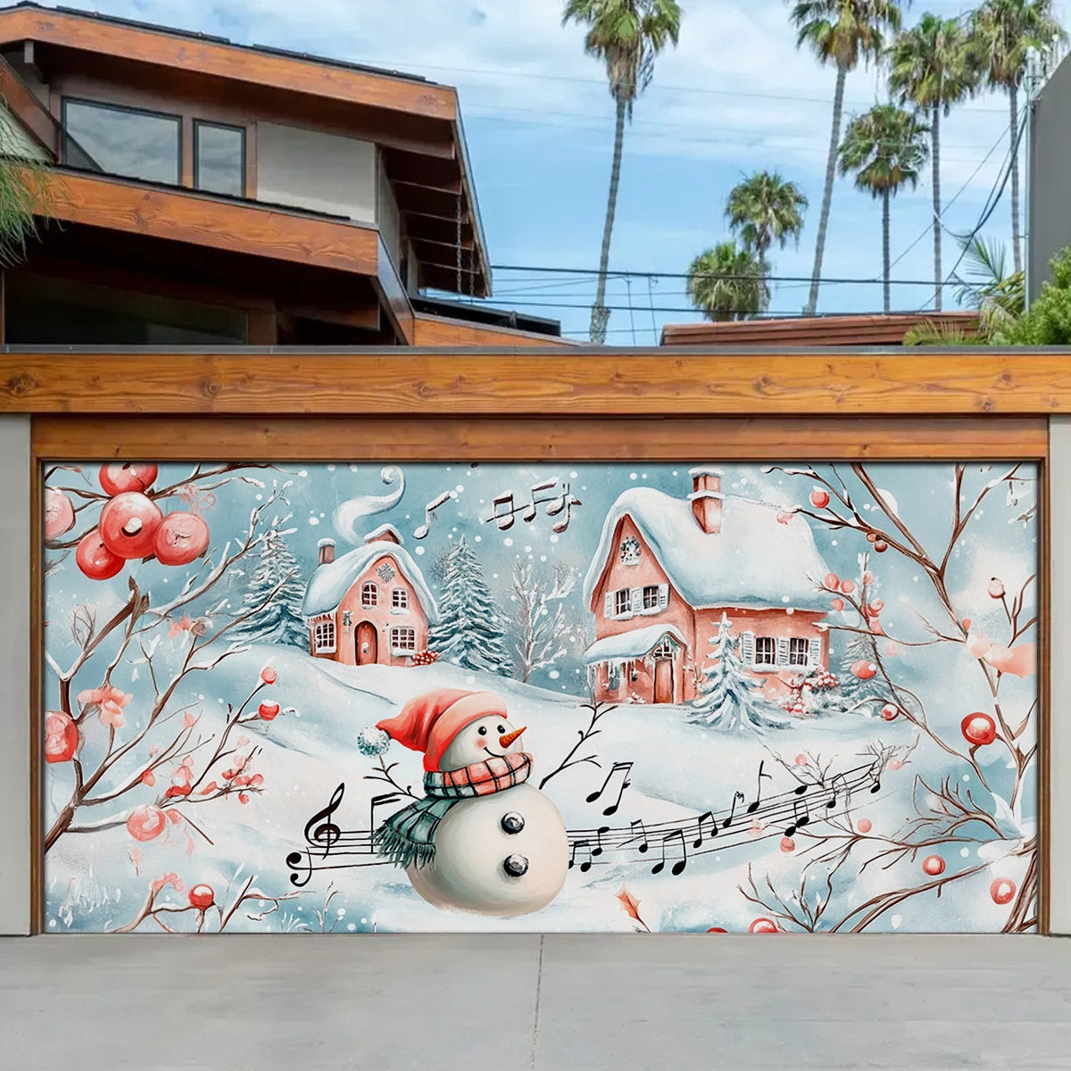 Shineful Garage Door Banner Decoration Christmas Winter Melody