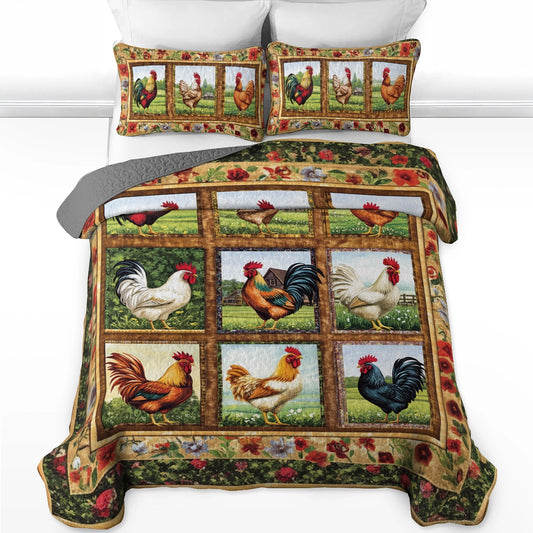 Shineful All Season Quilt 3-Piece Set - Rustic Rooster Haven