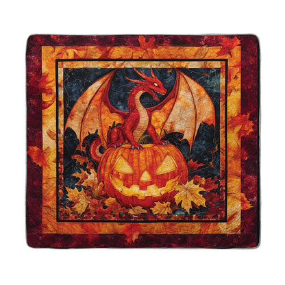 Shineful All Season Quilt 3-Piece Set Fiery Fall Dragon