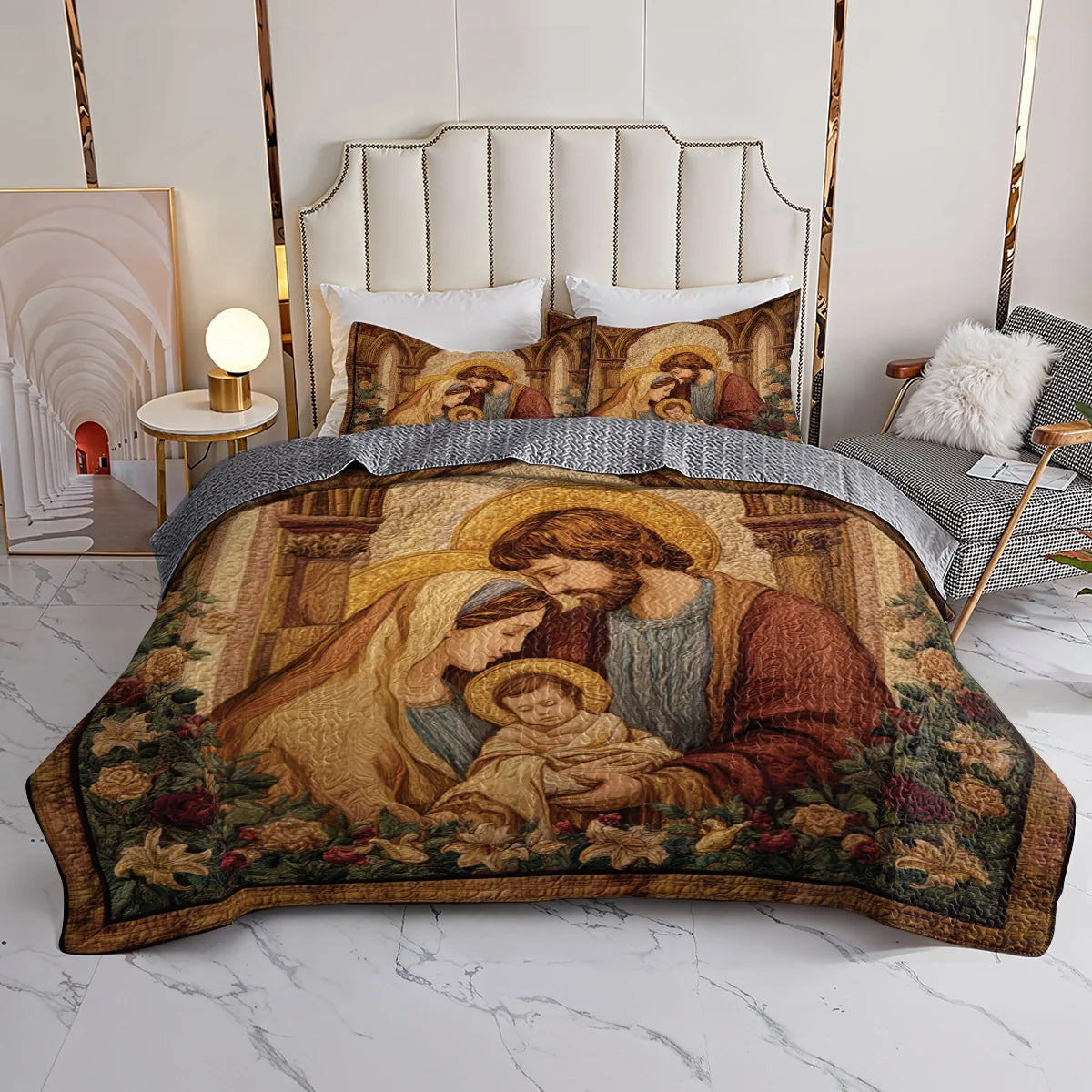 Shineful Quilt 3-Piece Set Grace of the Holy Family