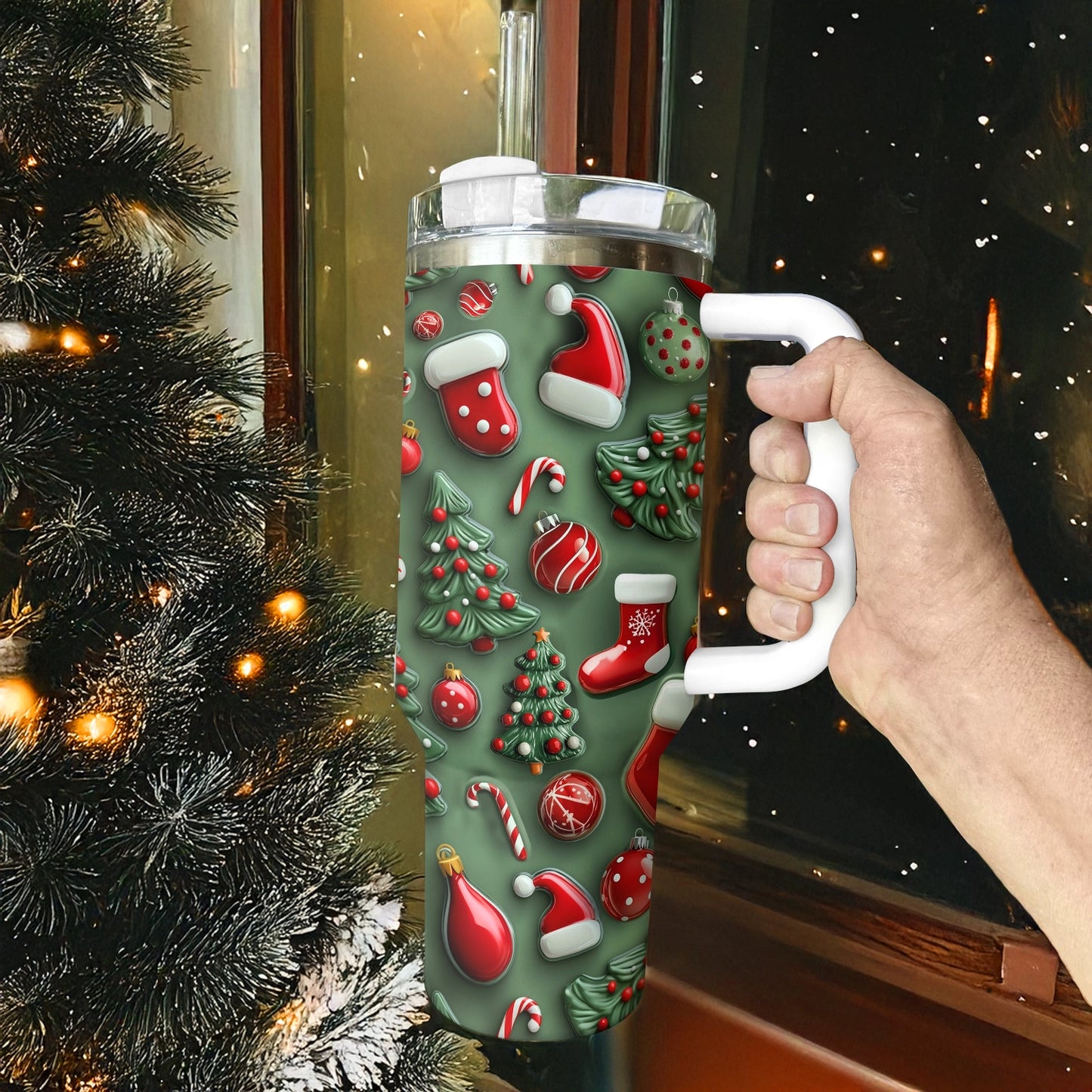 Shineful Glossy Tumbler Christmas Holiday Sips & Cheer