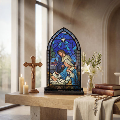 Shineful Suncatcher Candle Holder Holy Family Light