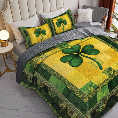 Shineful All Season Quilt 3-Piece Set - Celtic Shamrock Blessings