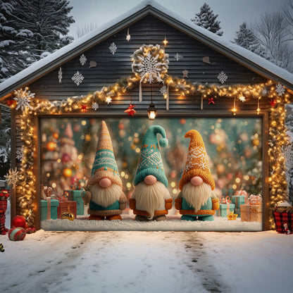 Shineful Garage Door Banner Decoration Holiday Gnome Friends