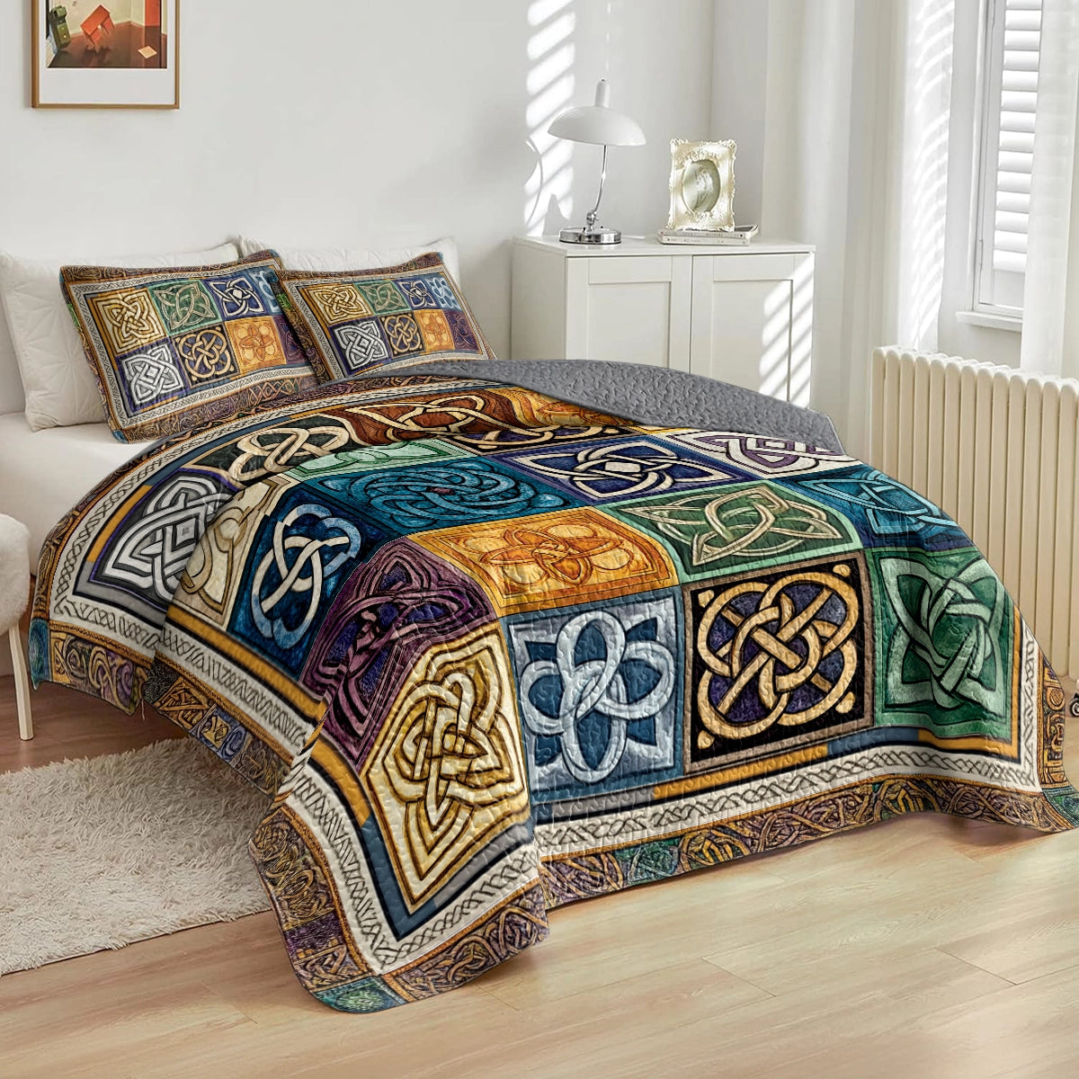 Shineful All Season Quilt 3-Piece Set Celtic Symbolism