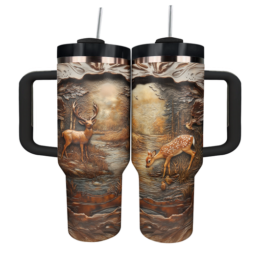 Shineful Tumbler Majestic Deer Wood