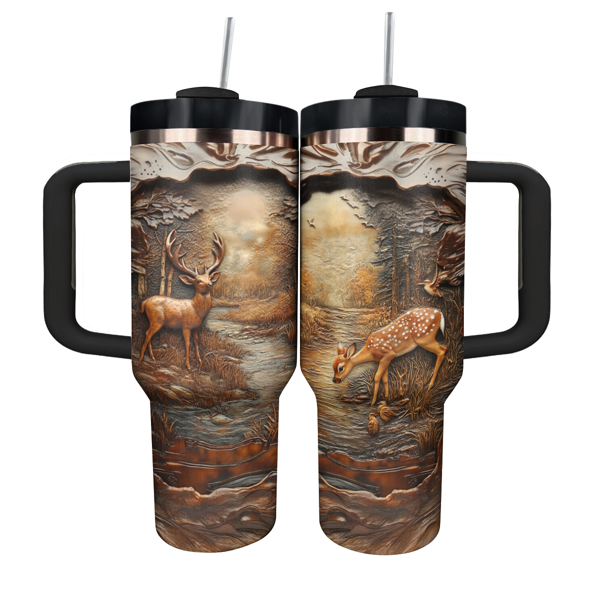 Shineful Tumbler Majestic Deer Wood