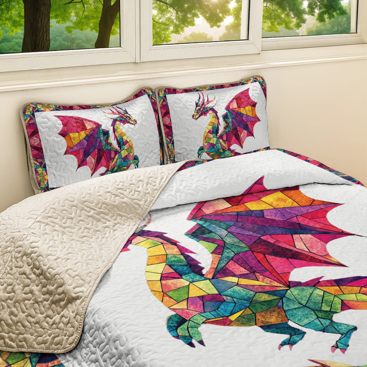 Shineful All Season Quilt 3-Piece Set - Mystic Dragon Dream