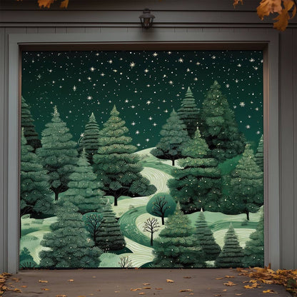 Shineful Garage Door Banner Decoration Serene Winter