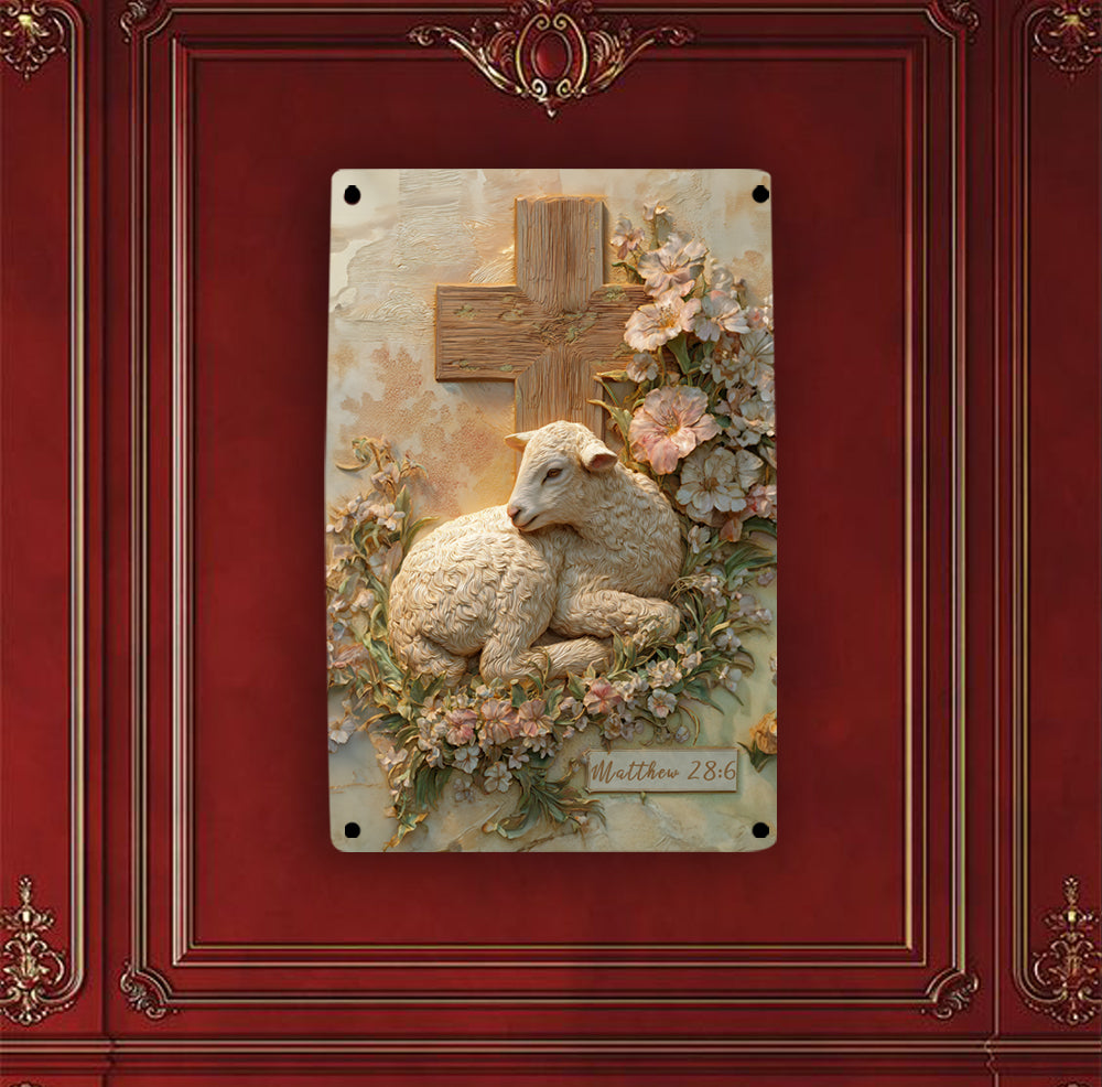 Shineful 2D Metal Sign Lamb of God Resurrection
