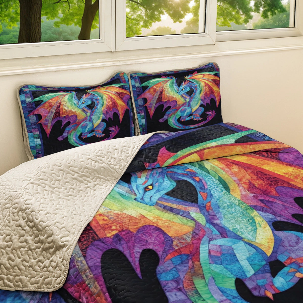 Shineful All Season Quilt 3-Piece Set - Celestial Dragon Dream