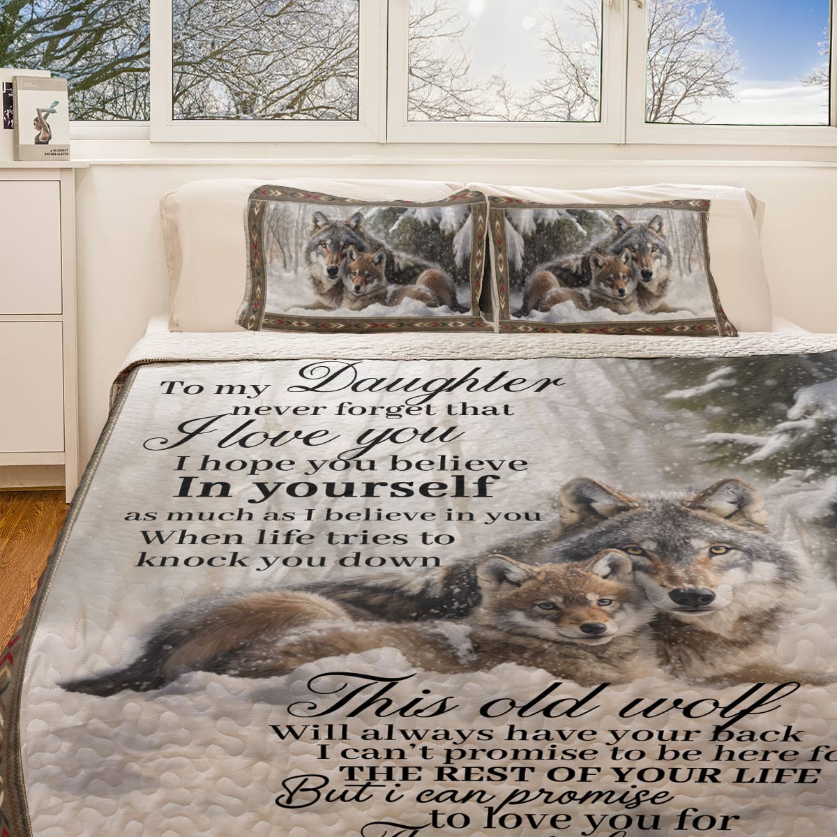 Shineful All Season Quilt 3-Piece Set Wolf Legacy