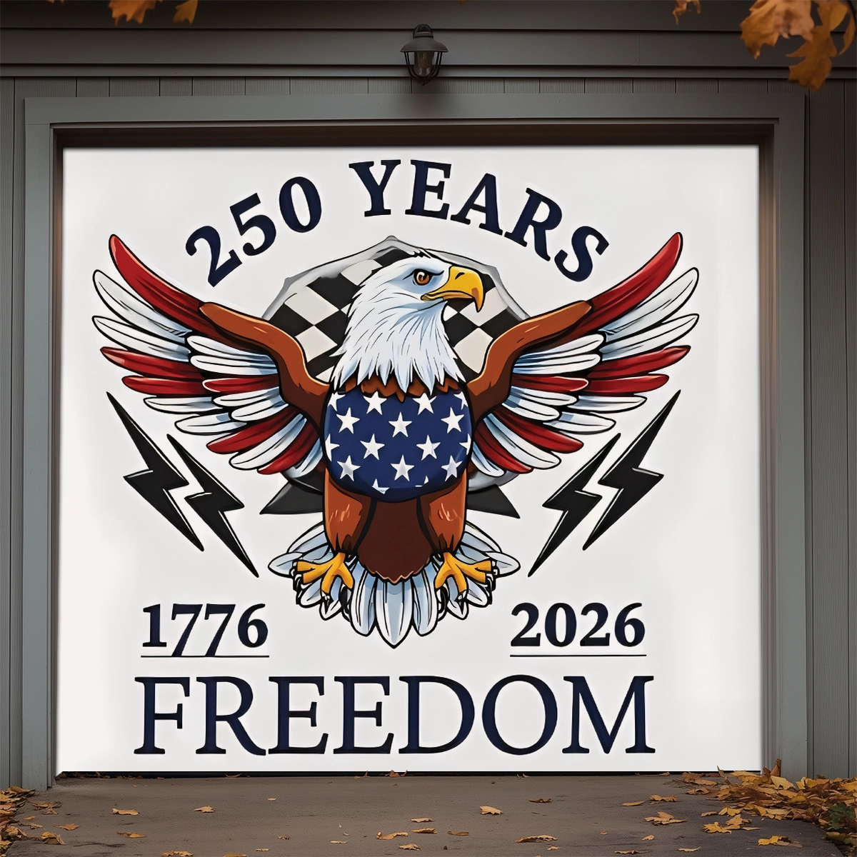 Shineful Garage Door Banner Decoration Born Free, Still Free