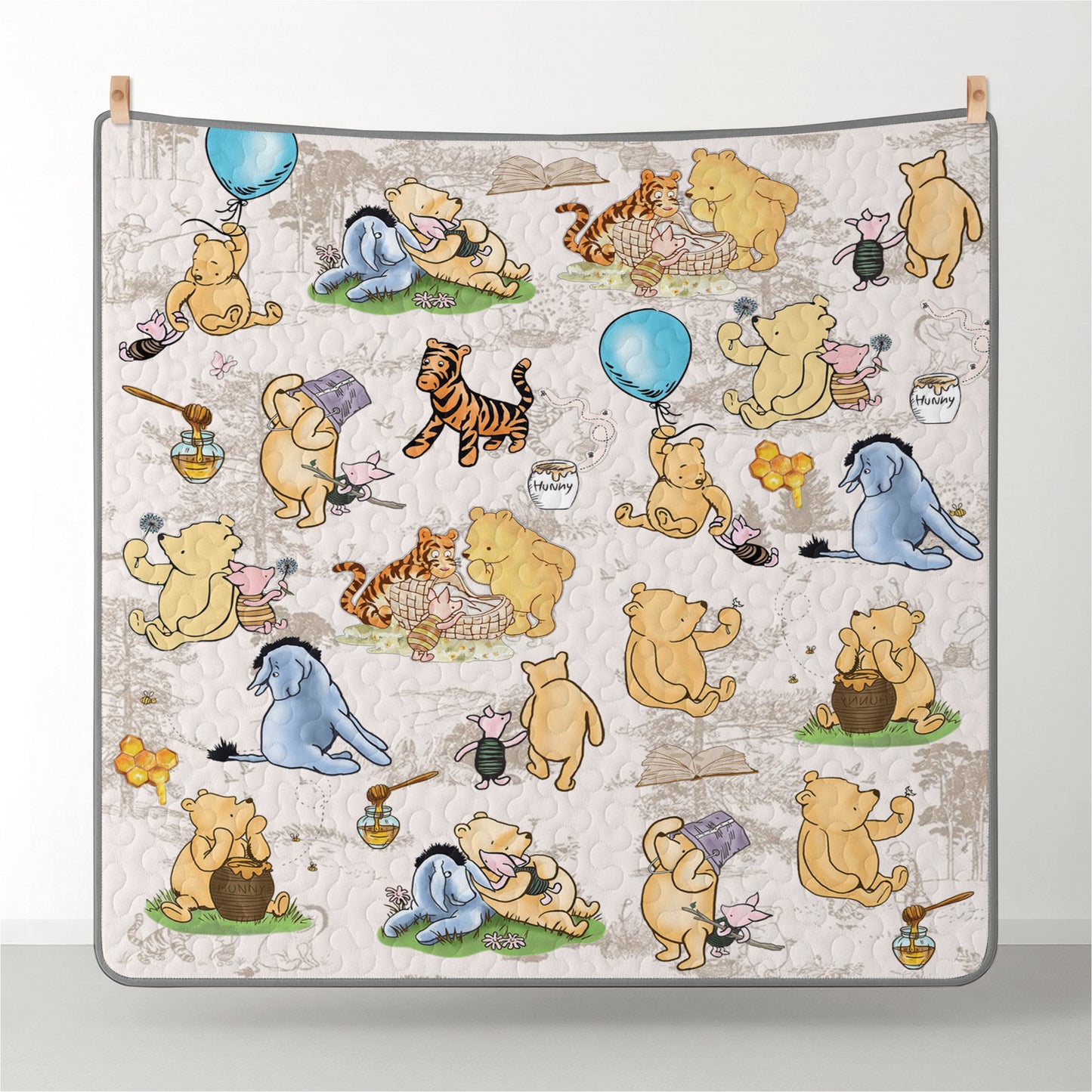 Shineful All Season Quilt 3-Piece Set Pooh Friends