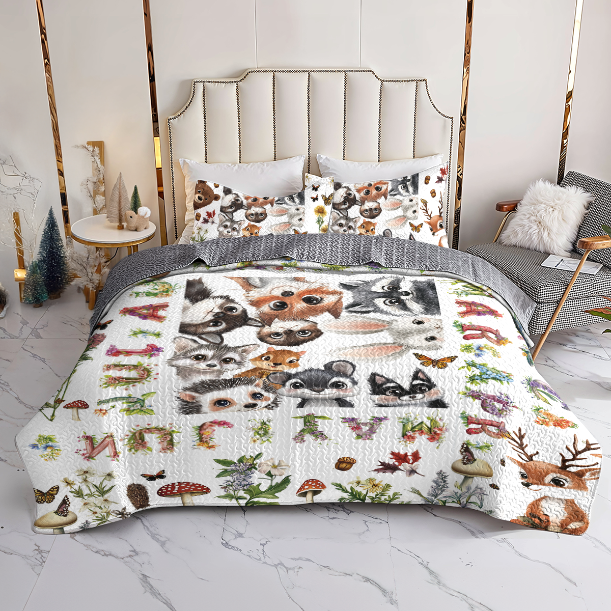 Shineful All Season Quilt 3-Piece Set 12 Months Of Woodland Magic