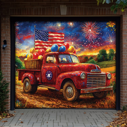Shineful Garage Door Banner Decoration New Year Fireworks
