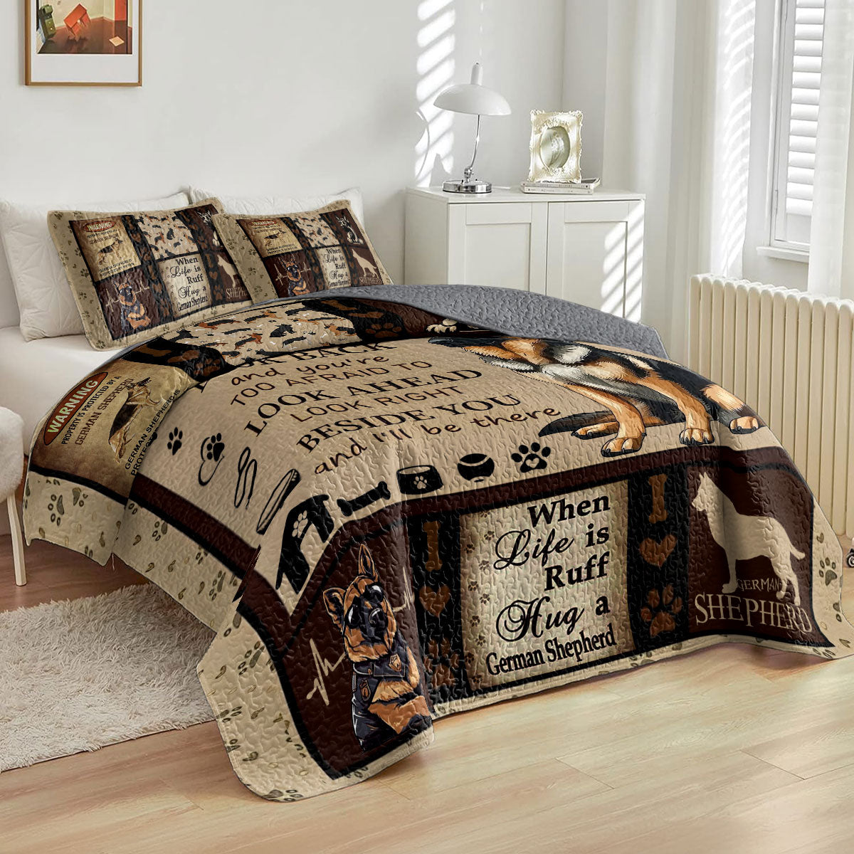 Shineful All Season Quilt 3-Piece Set Loyal Shepherd Comfort