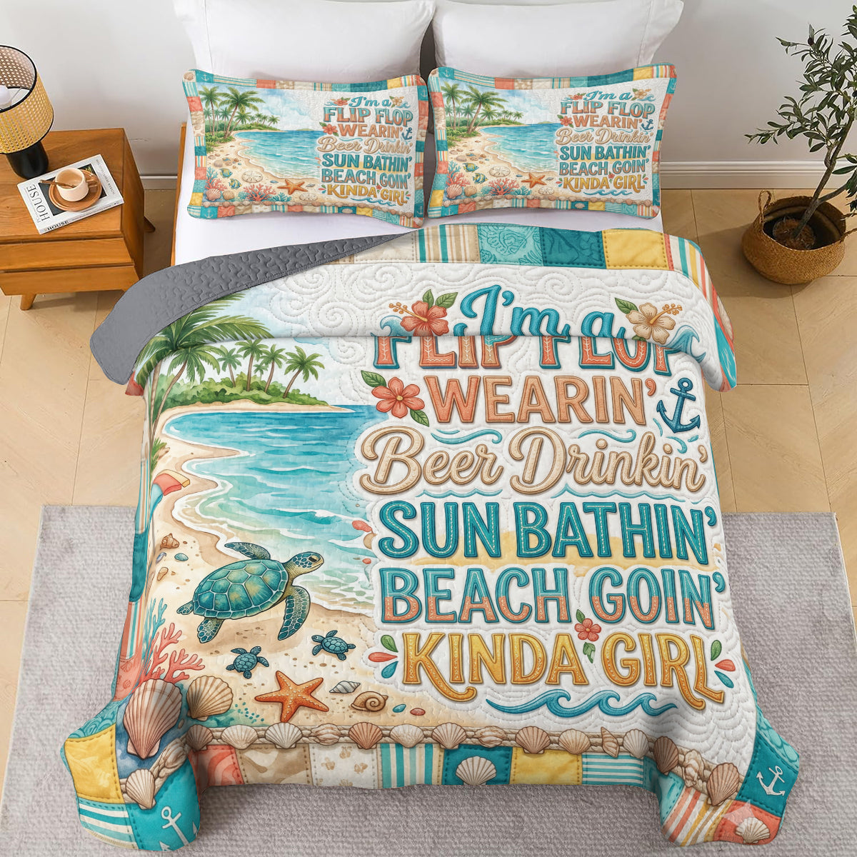 Shineful All Season Quilt 3-Piece Set Sunny Tide