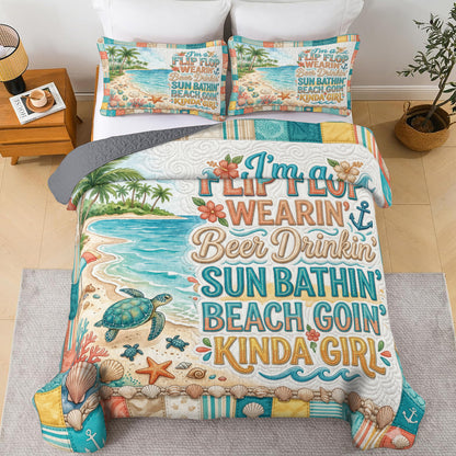 Shineful All Season Quilt 3-Piece Set Sunny Tide