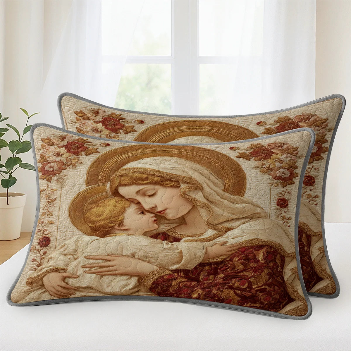 Shineful Quilt 3-Piece Set Sacred Mother’s Embrace