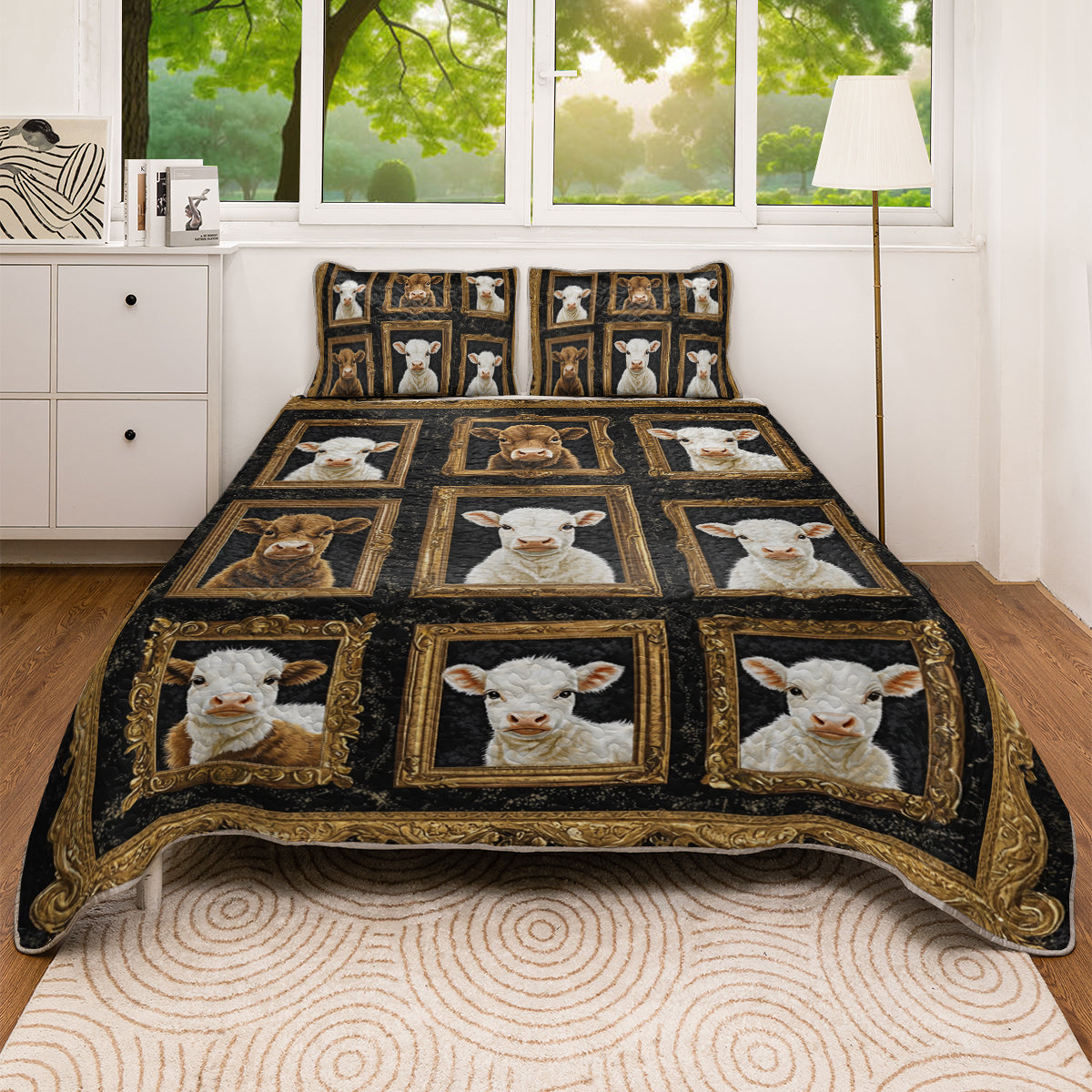 Shineful All Season Quilt 3-Piece Set Classic Cow Gallery