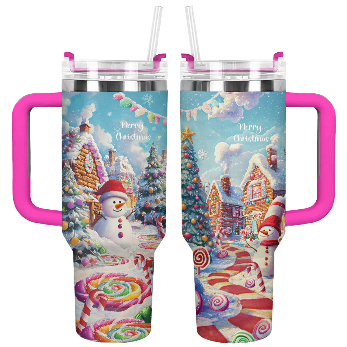 Shineful Tumbler Christmas Sweet Candy Town