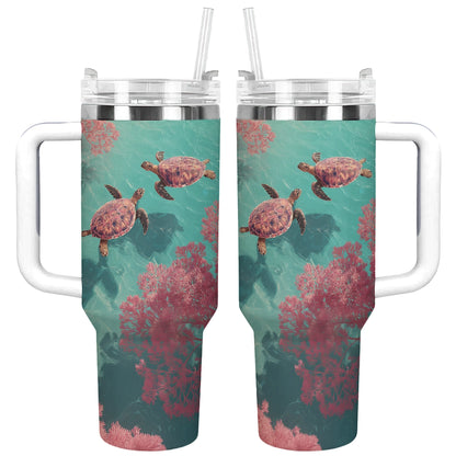 Shineful Tumbler Sea Turtles Ocean Companions