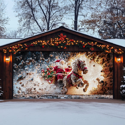 Shineful Garage Door Banner Decoration Lego Sleigh Rush