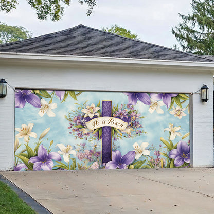 Shineful Garage Door Banner Decoration Catholic Easter Lily