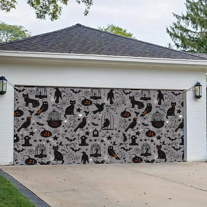 Shineful Garage Door Banner Decoration - Spooky Shadow