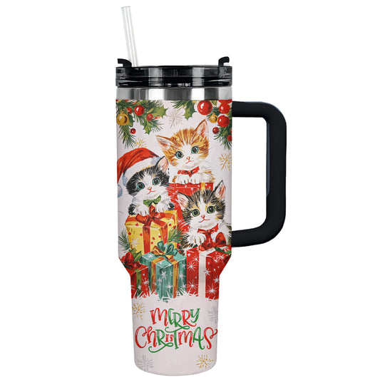 Shineful Tumbler Gift-Giving Christmas Kitten