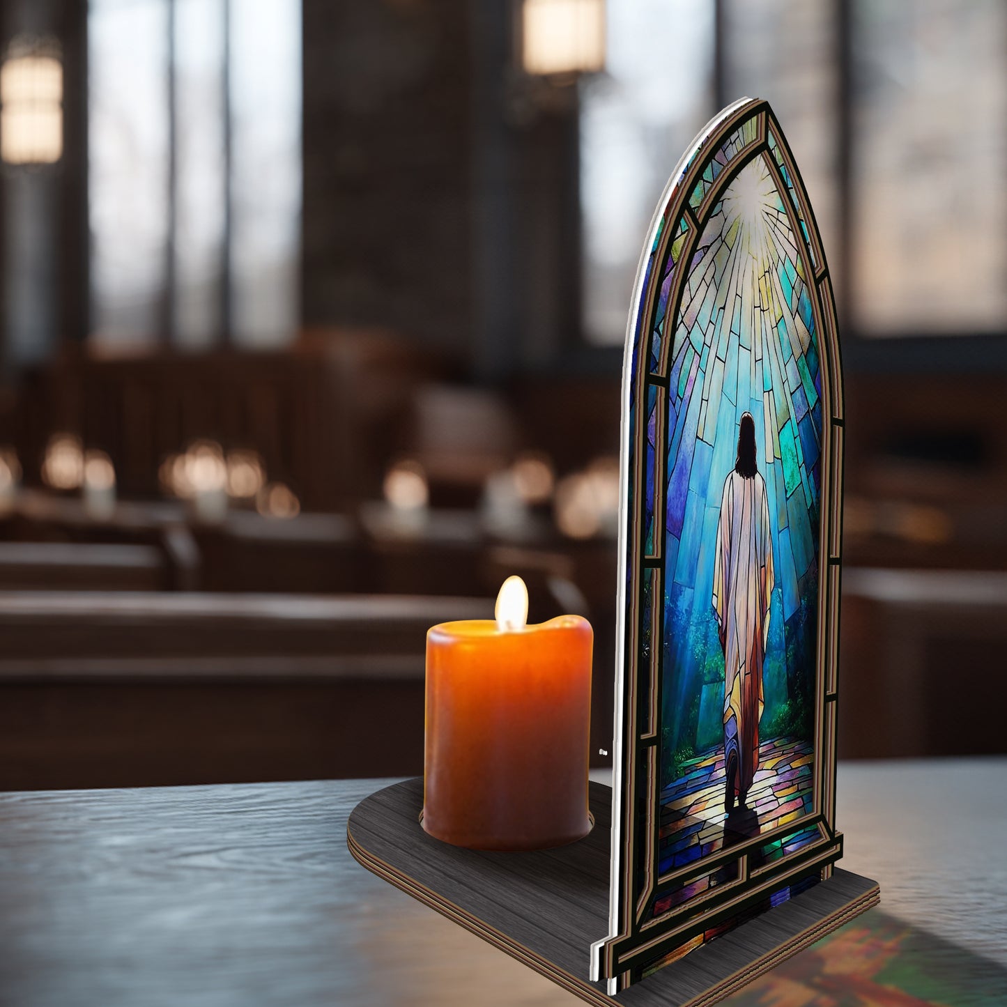 Shineful Suncatcher Candle Holder Walk With Him