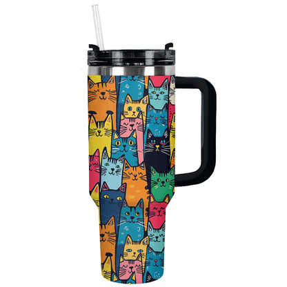 Shineful Tumbler Colorful Cute Cat Pattern Ver 2