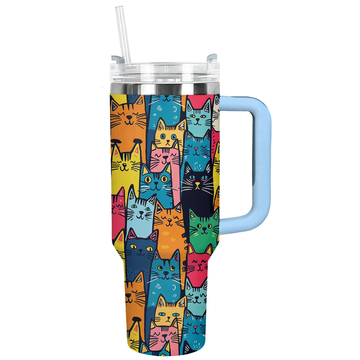 Shineful Tumbler Colorful Cute Cat Pattern Ver 2