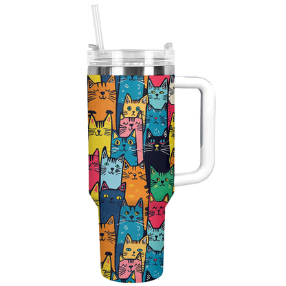 Shineful Tumbler Colorful Cute Cat Pattern Ver 2