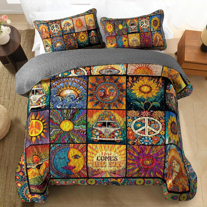 Shineful All Season Quilt 3-Piece Set - Sunshine Dream Hippie