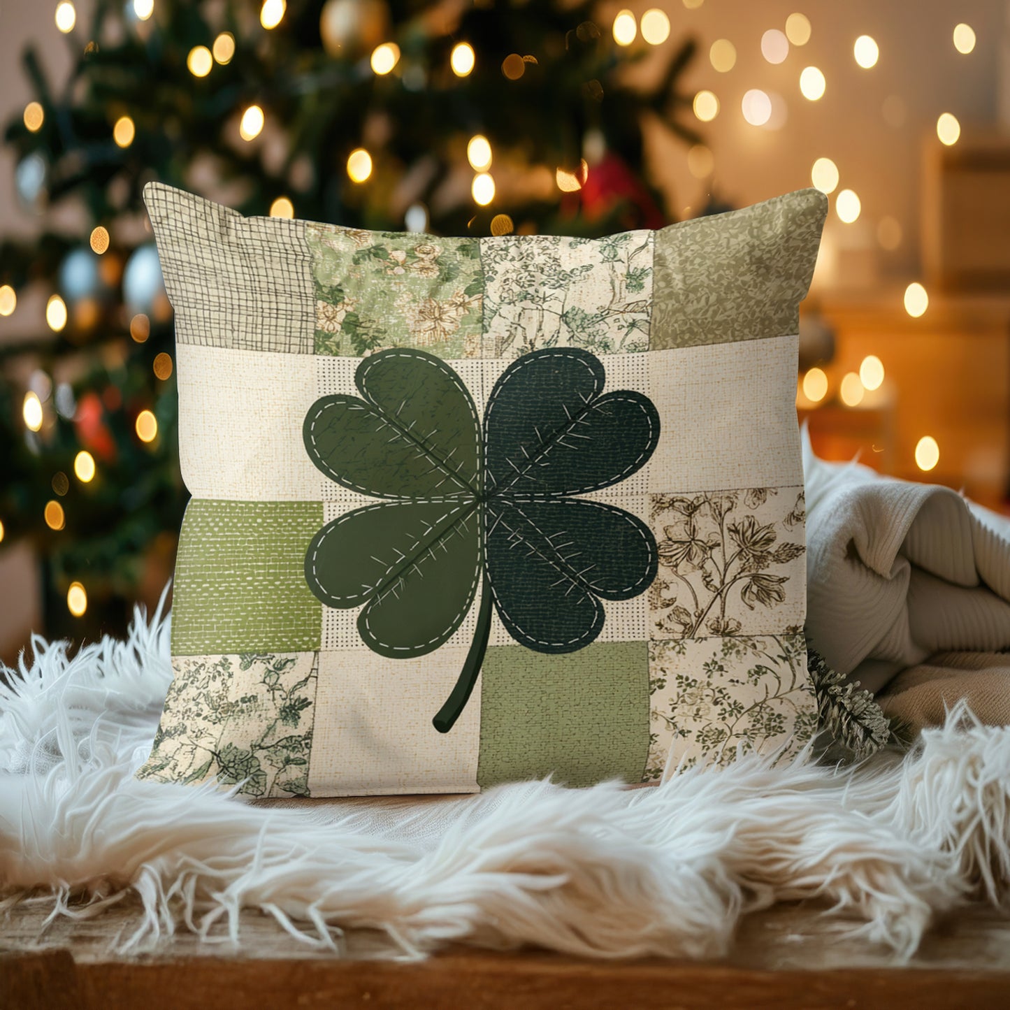 Shineful 2D Print Cushion Cover, Pillowcase, Pillows Covers  Lucky Clover