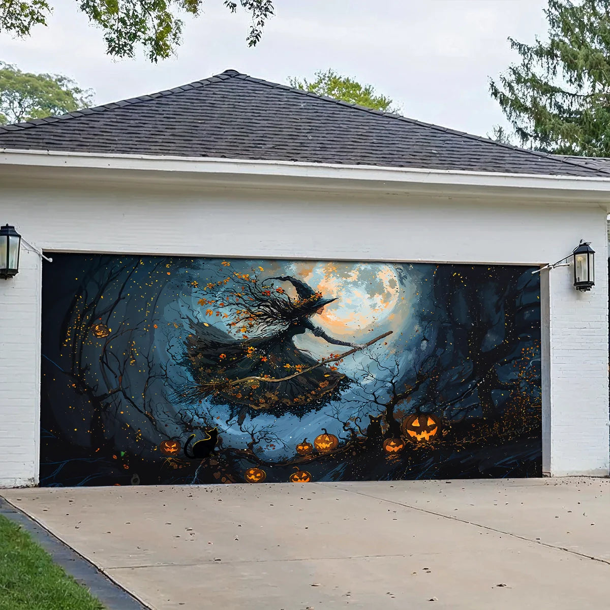 Shineful Garage Door Banner Decoration - Charmed Nightfall