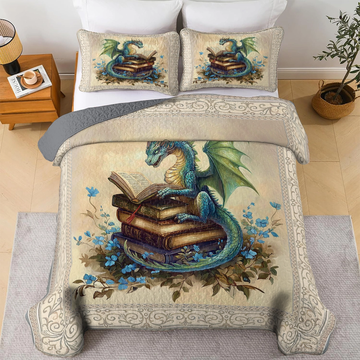 Shineful All Season Quilt 3-Piece Set - Bookish Dragon Dreams