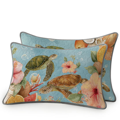 Shineful All Season Quilt 3-Piece Set Coastal Bloom
