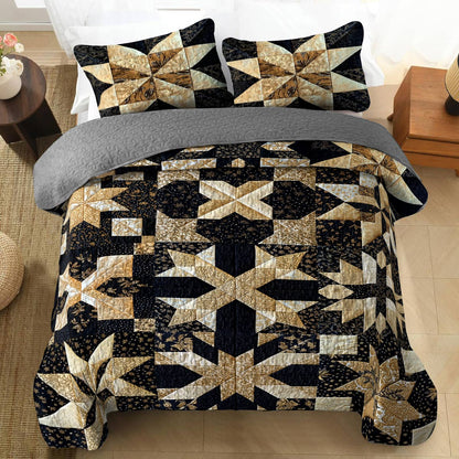Shineful All Season Quilt 3-Piece Set Luxury Blocks