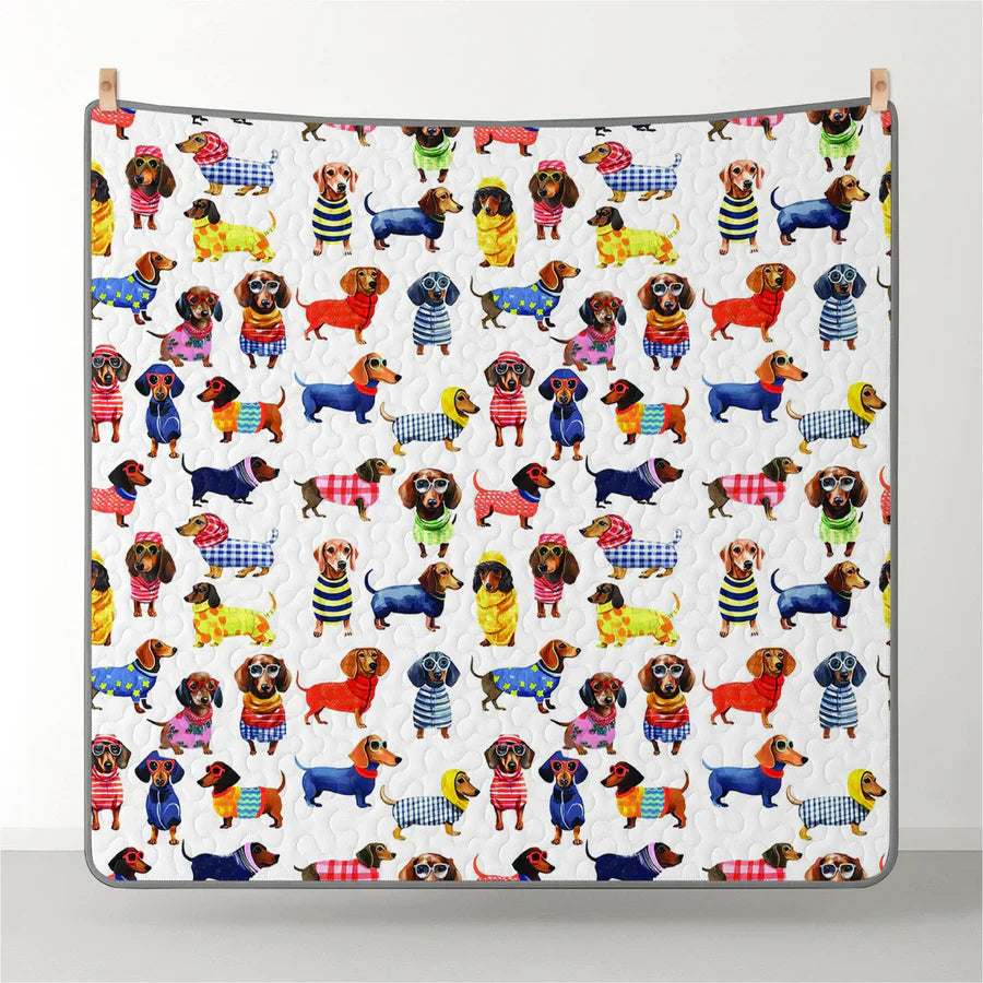 Shineful Quilt 3-Piece Set Dachshund Amazing Stylish