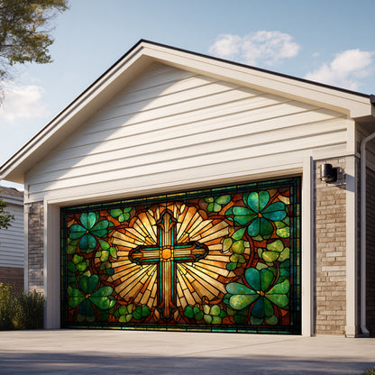 Shineful Garage Door Banner Decoration Celtic Cross Blessing