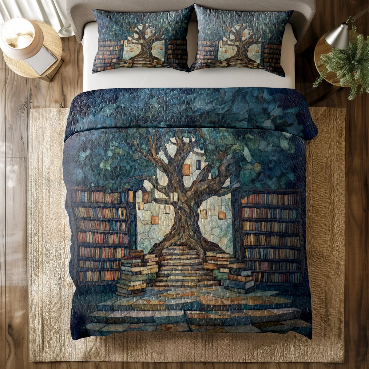 Shineful All Season Quilt 3-Piece Set - Whimsical Tree of Knowledge