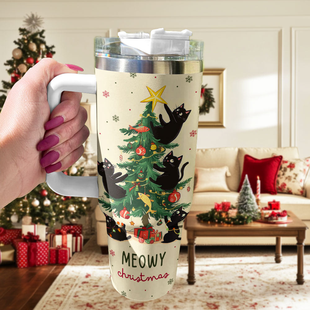 Shineful Tumbler Meowy Christmas
