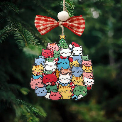 Shineful 2D Acrylic Ornament Cuteness Overload Cats Christmas